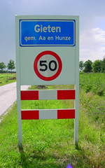 gieten dorpsbord